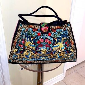 🆕Meiying Hand Made Embroidery  Tote Bag 🌺